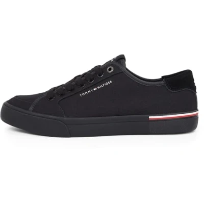 Image of Tommy Hilfiger CORE Corporate Trainers, Men&#039;s, Size: 7, Black Leather and textile