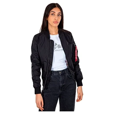 Image of Alpha Industries MA1 TT WMN Bomber Jacket, Women&#039;s, Size: Small, Black