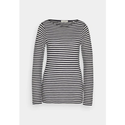 Image of Marc O&#039;Polo Long Sleeve BOAT NECK Striped sleeved top, Women&#039;s, Size: XS, Multi/night sky