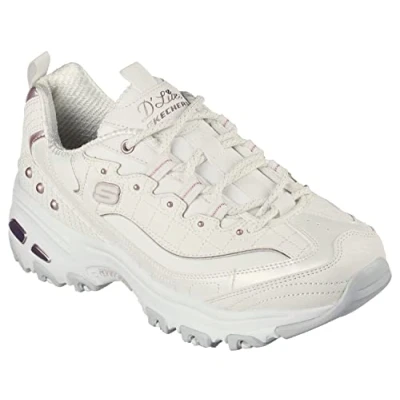 Image of Skechers Women&#039;s 149267 Wlv Trainers, Weißer Duraleather Lavendelrand, 2 UK