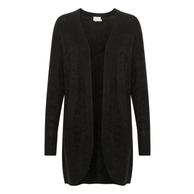 Image of Kaffe Kaemria Cardigan, Women&#039;s, Size: XS, Black deep