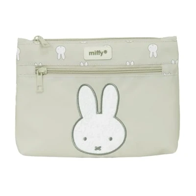 Image of Safta Miffy Fog Large School Pencil Case, Double Zipper, Children&#039;s Comfortable and Versatile, Easy Cleaning, 23 x 3 16 cm, Stone Grey, Grey Stone, Estándar, Casual,