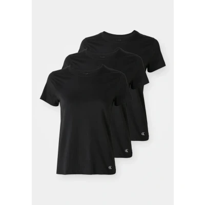Image of Calvin Klein Underwear TEE 3 PACK Undershirt, Women&#039;s, Size: XS, Black