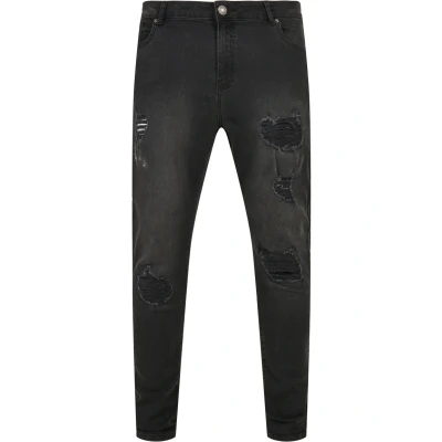 Image of Urban Classics heavy destroyed Slim fit Jeans jeans, Men&#039;s, Size: 29x32, Realblk washed