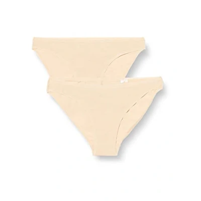 Image of Schiesser 2PACK SLIP Organic Cotton 95/5 Briefs, Women&#039;s, Size: 16, Sand