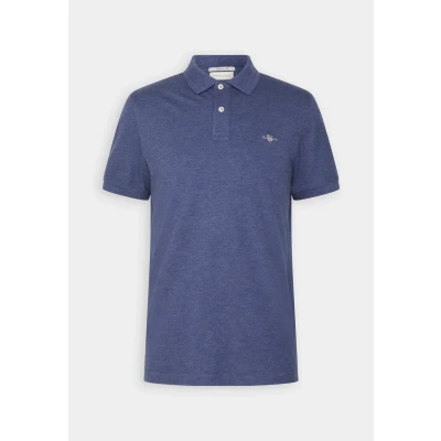 Image of GANT REG Shield Polo shirt, Men&#039;s, Size: Small, Dark jeansblue melange