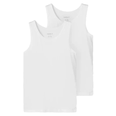 Image of Name it Nkmtank 2PACK Undershirt for kids, Size: 11 12y, White