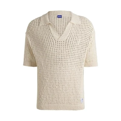 Image of HUGO Strallo Polo shirt, Men&#039;s, Size: Medium, Open white