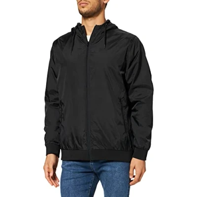 Image of Urban Classics Heeren Windbreaker Windbreaker, Men&#039;s, Size: 3XL, Black