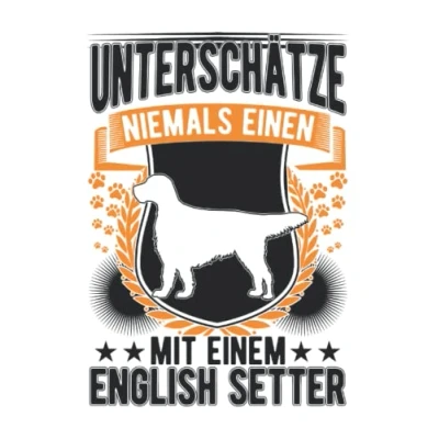 Image of English Setter Notizbuch: Alter Mann Englischer / 6X9 Zoll 120 Karierte Seiten