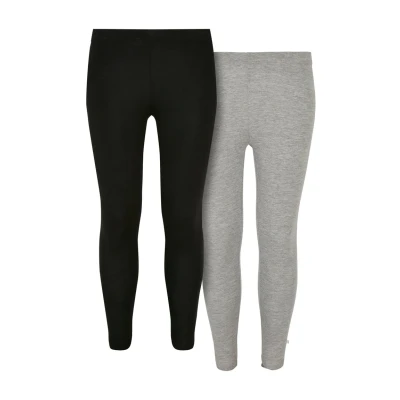 Image of Urban Classics 2PACK Leggings Trousers for kids, Size: 13 14y, Black grey