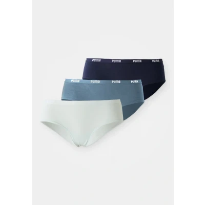 Image of PUMA Women&#039;s Hipster Panties (Pack of 3), blue combo, L