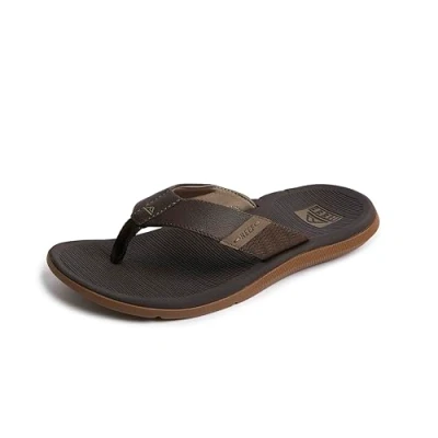 Image of REEF Santa ANA Slippers, Men&#039;s, Size: 6, Brown High quality imitation leather