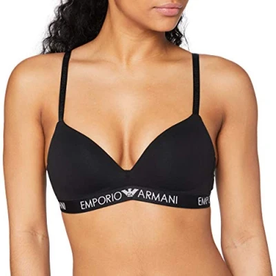 Image of Emporio Armani Padded BRA Triangle bra, Women&#039;s, Size: Medium, Nero