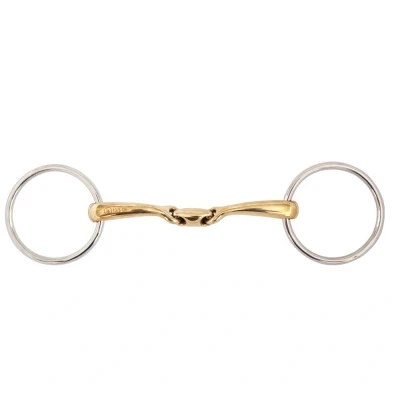 Image of BR Double Jointed Loose Ring Snaffle Soft Contact 14 mm