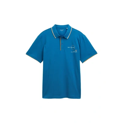 Image of TOM Tailor Kurzarm Polo shirt, Men&#039;s, Size: Medium, Blau