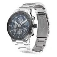 Image of Roccobarocco Chronograph watch, Men&#039;s, Size: One Size, Silver blue