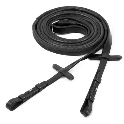 Image of Schockemöhle rubber reins with hook and stud