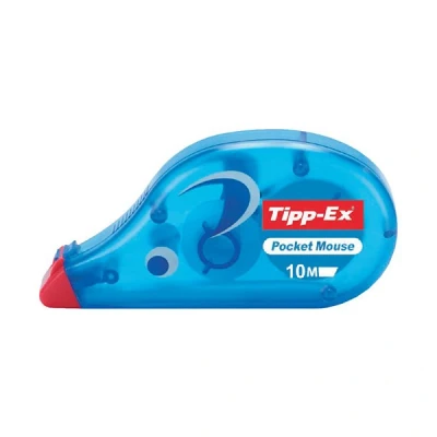 Image of BIC Tipp Ex Pocket Mouse, Correction Tapes, 100m Coverage of Tear Resistant Tape, Ideal for School and Office, White, Pack 10