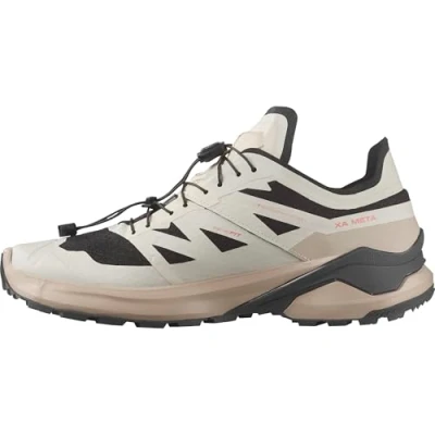 Image of SALOMON Women&#039;s Xa Meta Gore tex Made in France Trail Running Shoes, Black Oxford Tan Tender Peach, 6.5 UK