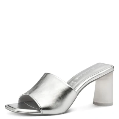 Image of Tamaris Mules, Women&#039;s, Size: 6.5, Silver Suede