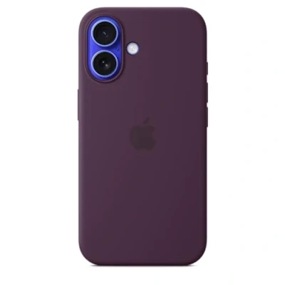 Image of Apple Silicone Back Cover Purple MagSafe iPhone 16