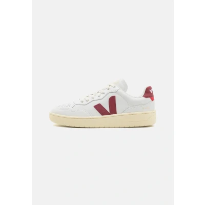 Image of Veja V90 Trainers, Men&#039;s, Size: 8, Extra white/marsala Leather