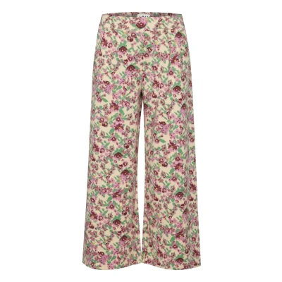 Image of ICHI Ihkate Print PA15 Trousers, Women&#039;s, Size: Large, Structured flower mix