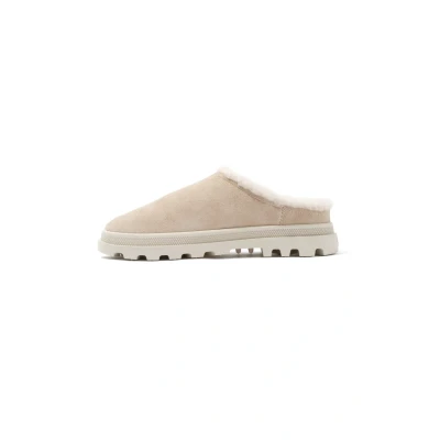 Image of Palladium WARM Slippers, Size: 7, Beige Suede