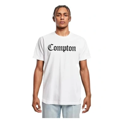 Image of Mister Tee Compton Print Tshirt, Men&#039;s, Size: XL, White