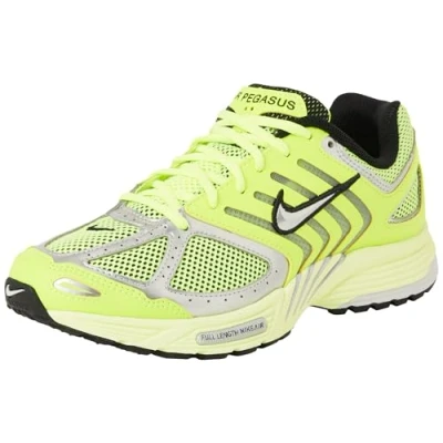 Image of Nike Sportswear AIR Pegasus Trainers, Women&#039;s, Size: 5.5, Volt/metallic silver/black/pure platinum/barely volt Imitation leather/ textile
