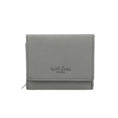 Image of Gusti Leder August Wallet, Size: One Size, Grey blue