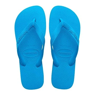 Image of Havaianas TOP Unisex Tbar sandals, Size: 6/6.5, Turquoise Natural rubber