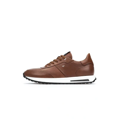 Image of MARTINELLI Men&#039;s Hanbury Leather Trainers, Leather, 42 EU