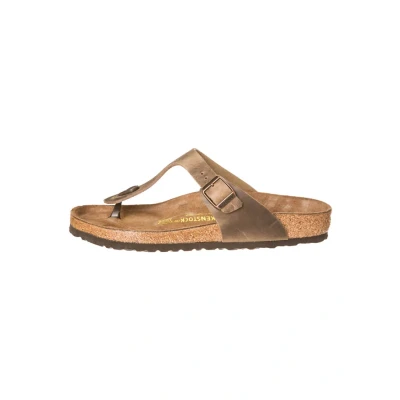 Image of Birkenstock Gizeh Tbar sandals, Men&#039;s, Size: 3.5, Tabakbraun Leather