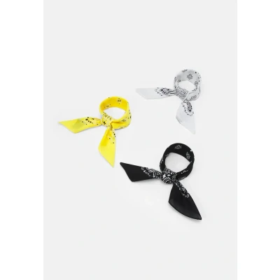 Image of Urban Classics Bandana 3 PACK Unisex Foulard, Men&#039;s, Size: One Size, Black/yellow/white