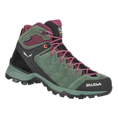 Image of Salewa WS ALP MATE MID WP Hiking shoes, Women&#039;s, Size: 6, Duck green road Suede