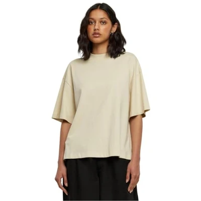 Image of Urban Classics Heavy SLIT Basic Tshirt, Women&#039;s, Size: 3XL, Sand