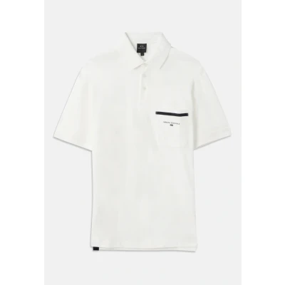 Image of Armani Exchange Polo shirt, Men&#039;s, Size: Small, Off white