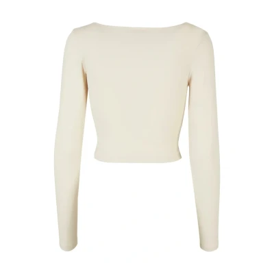 Image of Urban Classics Cropped Longsleeve Long sleeved top, Women&#039;s, Size: XXL, Whitesand