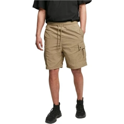 Image of Urban Classics Nylon Cargo Shorts Shorts, Men&#039;s, Size: Small, Khaki
