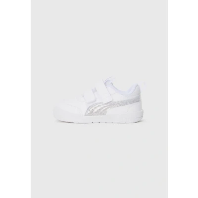 Image of Puma Multiflex 2 Glitz Road running shoes whitepuma silver for kids, Size: 4K, white/puma