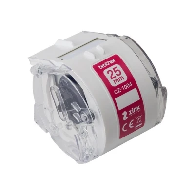 Image of Brother CZ 1004 Zero Ink Roll Cassette, Continuous Length, 25 mm (W) x 5 m (L), Genuine Supplies, White