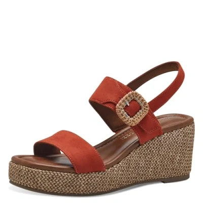 Image of Marco Tozzi Platform sandals, Women&#039;s, Size: 4, Terracotta com Textile