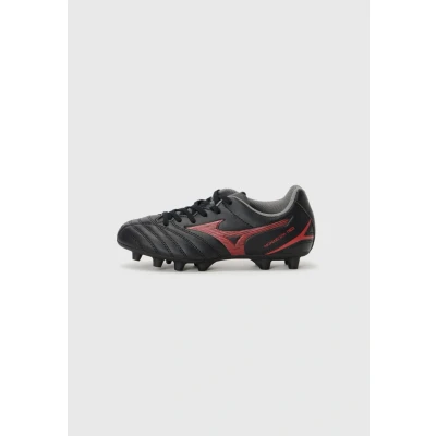 Image of Mizuno Monarcida NEO III Select Unisex Moulded stud football boots for kids, Size: 5, Black/morelia red shoes