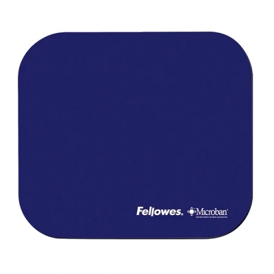 Image of Fellowes Mouse Mat with Non Slip Rubber Base Pad Antibacterial Protection Suitable for Both Optical and Laser Mice 199 x 232 2mm Blue