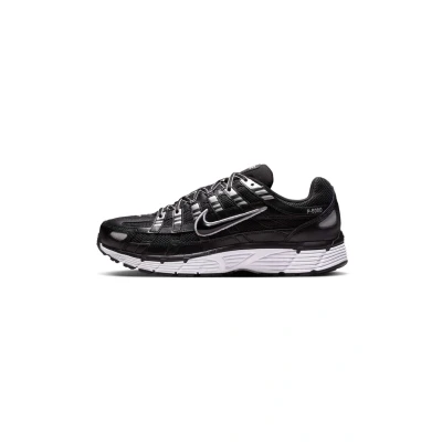Image of NIKE Men&#039;s P 6000 Sneaker, Black White Metallic Silver, 9 UK