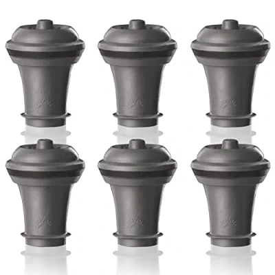 Image of Vacu Vin Wine Stopper Vacuum Grey 6 Pieces