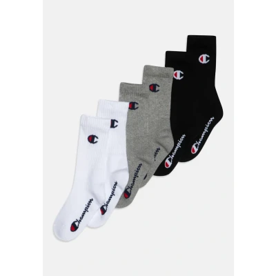Image of Champion CREW Unisex 6 PACK Sports socks for kids, Size: 9 11.5, Schwarz/grau/weiß