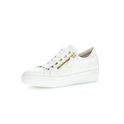Image of Gabor Women&#039;s Low Top Trainers, Shoes, White Platino 51, 39 EU